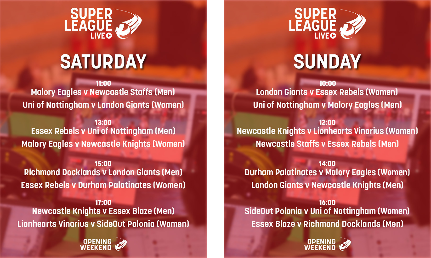 Opening Weekend fixtures landscape web