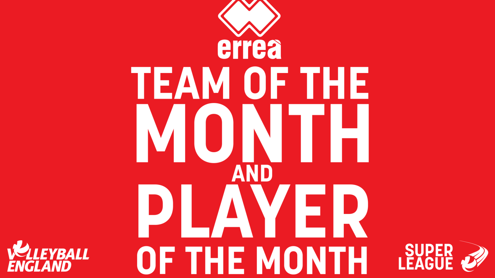 Super League Errea Team of the Month and Player of the Month launched