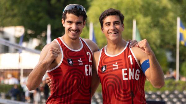 Bellos take on titans at the European Beach Championships